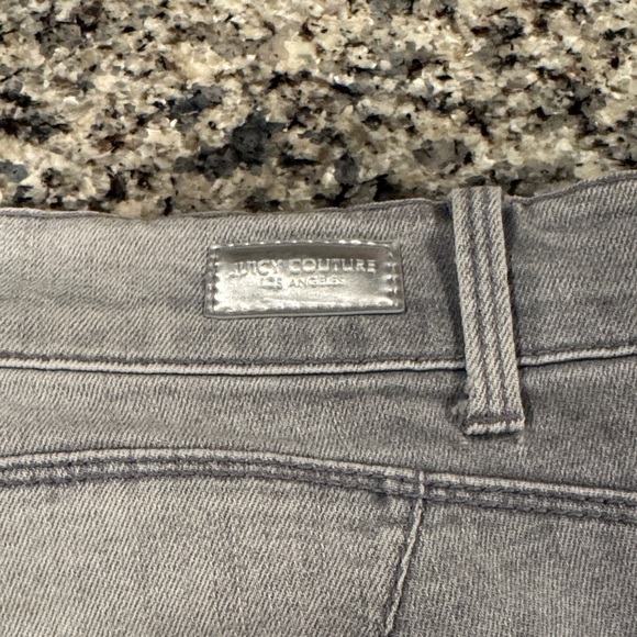 Juicy Couture Y2K Vintage Distressed Gray Women Jeans Size 14 - Picture 7 of 9